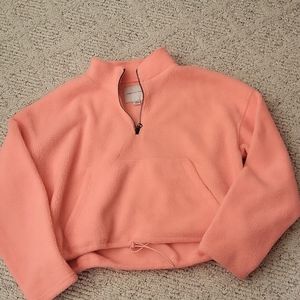 American eagle cropped fleece pullover